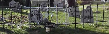 Simple cemetery fence